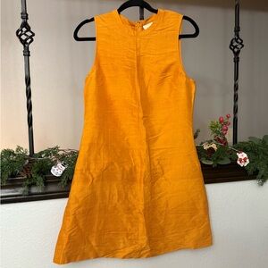 Vibrant Sleeveless Orange Mini Dress